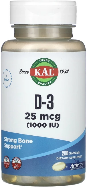 KAL 칼 비타민D3 200 소프트젤 건강관리 영양제, 1개, 200정 - 쿠팡