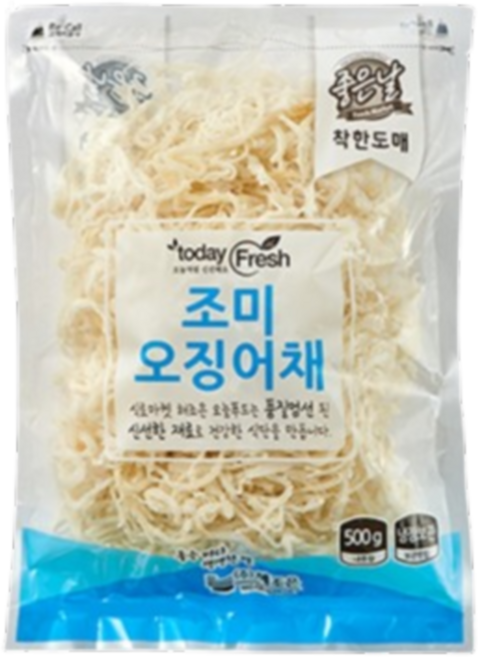 바이오로지스_해조은 조미 오징어채(백진미채), 100개, 500g