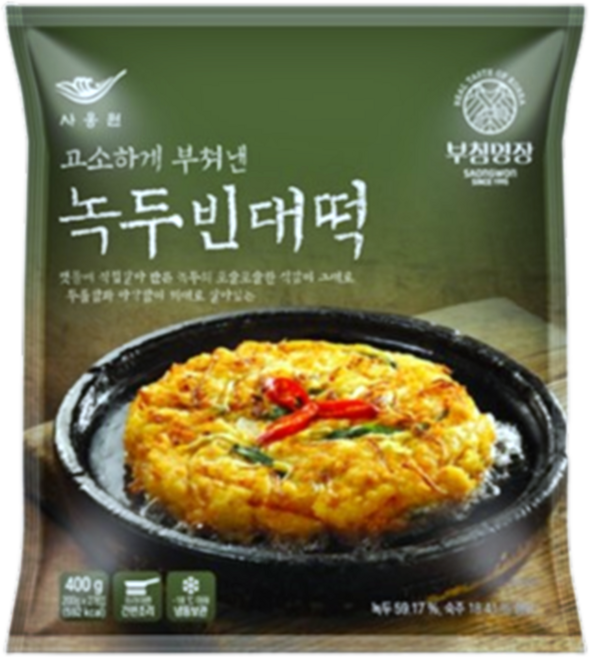 사옹원 부침명장 녹두빈대떡 400g, 10개