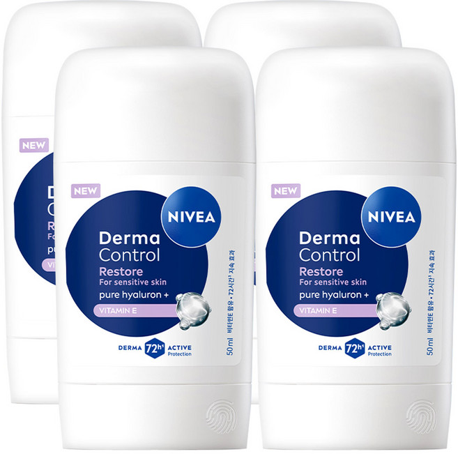 니베아 데오드란트 더마 컨트롤 리스토어 스틱 50ml 4개