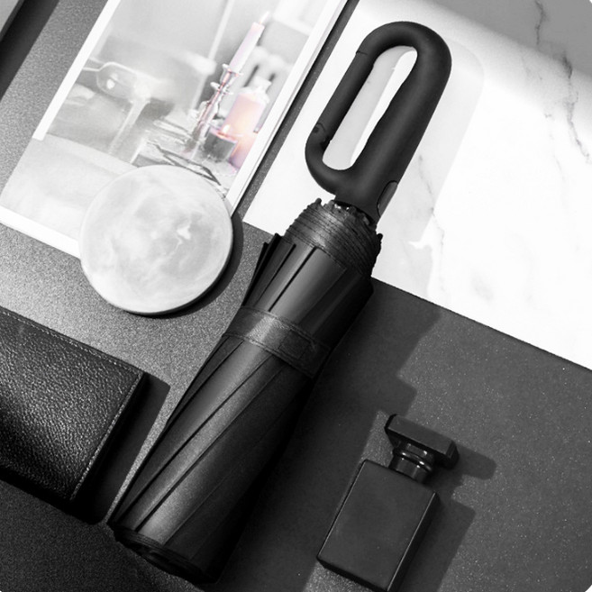 디모어 콤팩트 잠금 손잡이 걸이 3단 자동 우산