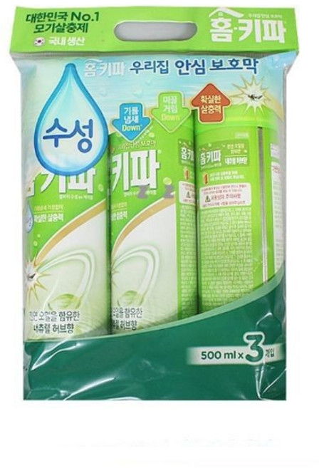 홈키파 내츄럴 허브향 에어졸 모기 스프레이 500ml 3p gaj*108Lb