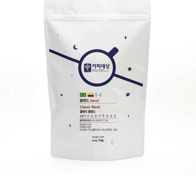 커피세상 블렌드원두 클래식 블렌드 깔끔한맛, 1kg, 홀빈(분쇄안함), 1개