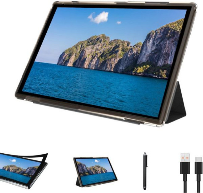 노보조이 2 in 1 태블릿 10인치 안드로이드 OS 태블릿 키보드 마우스 케이스 스타일러스 32GB ROM+8GB RAM 2MP+8MP 듀얼 카메라 쿼드 코어 프, 6GB+32GB With Case, Gray