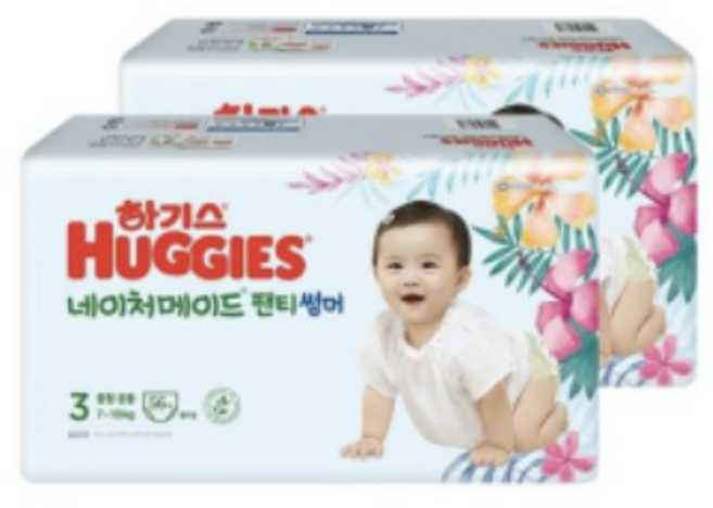 하기스 2022 네이처메이드 썸머 팬티형 기저귀 공용 중형 3단계(7~10kg), 3단계, 336매