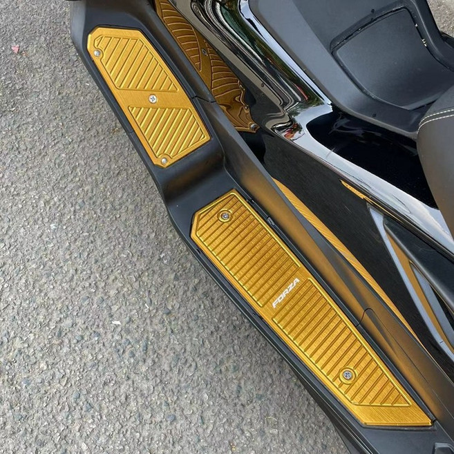 오더봇 forza350 포르자 발판 튜닝 파츠 용품 논슬립 CNC 알루미늄, 1세트, 골드