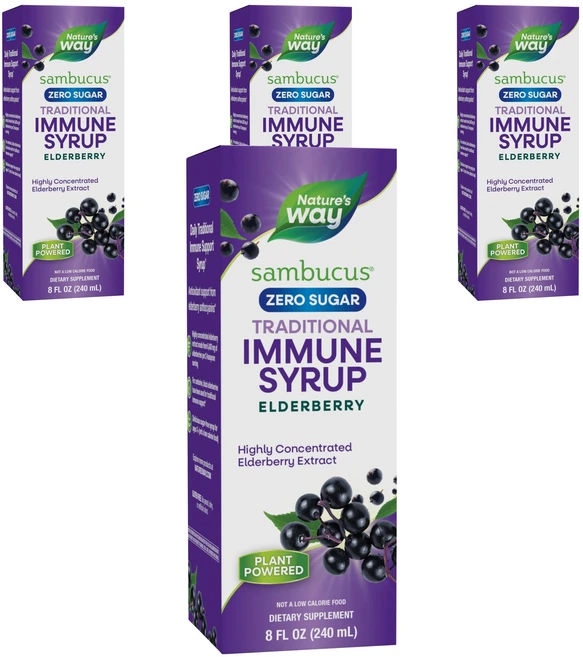 네이쳐스웨이 삼부커스 엘더베리 시럽, 240ml, 4개 - 쿠팡