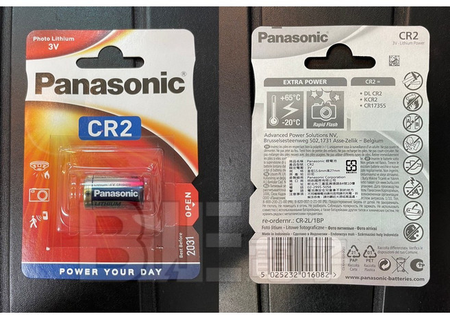 Panasonic 國際牌 CR2 CR-2 U 一次性鋰電池 CR-2W/1BE 3V, 單顆入(包裝隨機), 1個, 1個裝