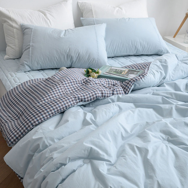 MAGICCLEAN 프렌치 고밀도면 모달100% 차렵 싱글S세트 블루, 단품, 단품