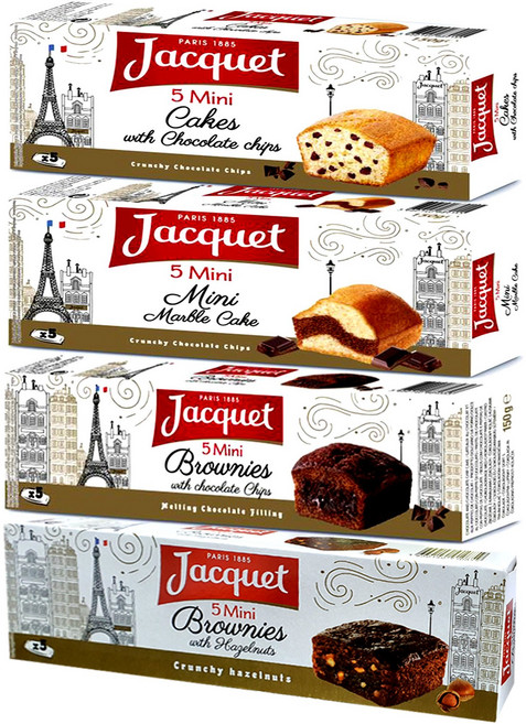자케 미니브라우니 케익 4종Set (미니브라우니+헤이즐넛브라우니+초코칩케익+마블케익), 150g, 1개