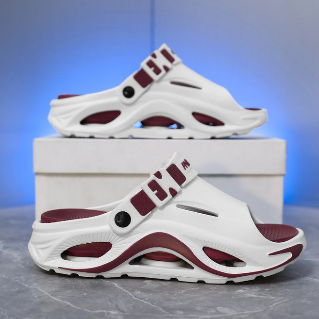 루하스텝 쿠션 클로그 실내외 겸용 남성샌들