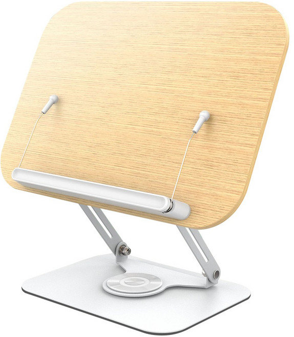 독서대 높이각도조절 접이식휴 대용책거치대 겸 노트북 받침대, 연한 색