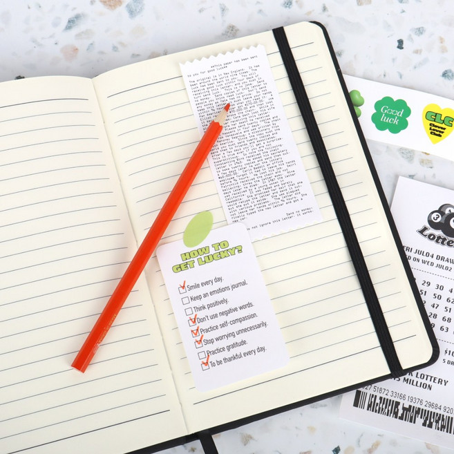 하드커버 밴드형 양장노트 독서기록 A5 블랙