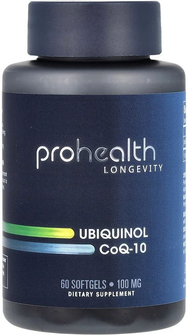 프로헬스롱제비티 유비퀴놀 코큐텐 100mg Ubiquinol CoQ10 소프트젤 60정, 알약/캡슐, 1개 - 쿠팡