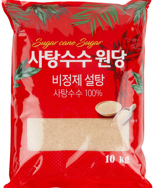 비정제원당10kg 비정제설탕 원당 사탕수수당 (슈가푸드), 10kg, 1개