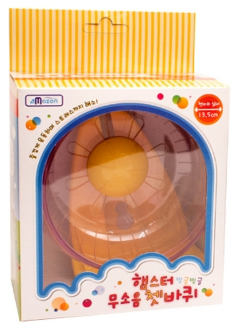 아마존 햄스터 무소음 쳇바퀴 대 (13.5cm), 1개, 핑크