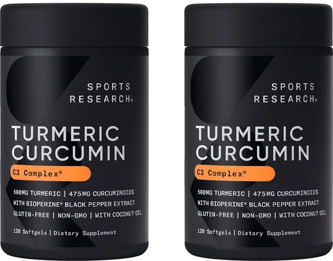 스포츠리서치 강황 커큐민 500mg 소프트젤, 120개입, 2개, 120정 - 쿠팡