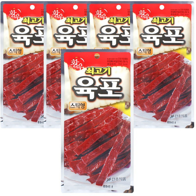 황우 쇠고기 육포 45gx5개, 45g, 5개