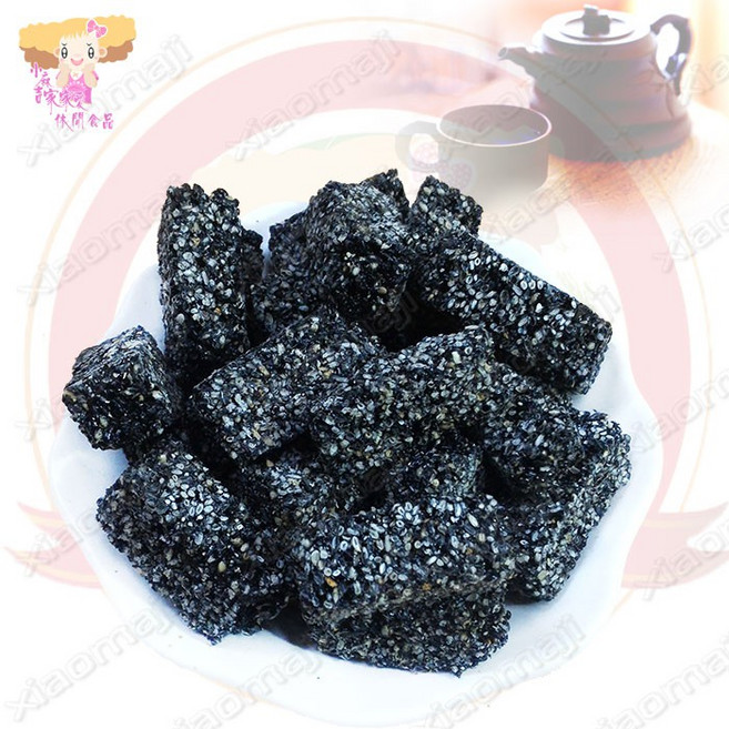 小麻吉家家愛 黑芝麻角(全素) 酥脆芝麻塊 獨立包裝, 1個, 200g