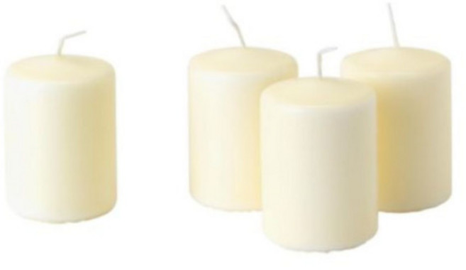 이케아 HEMSJO 헴셰 양초 L 8cm 4개입 티라이트 촛불 캔들워머 무향양초 15시간연소, 4개
