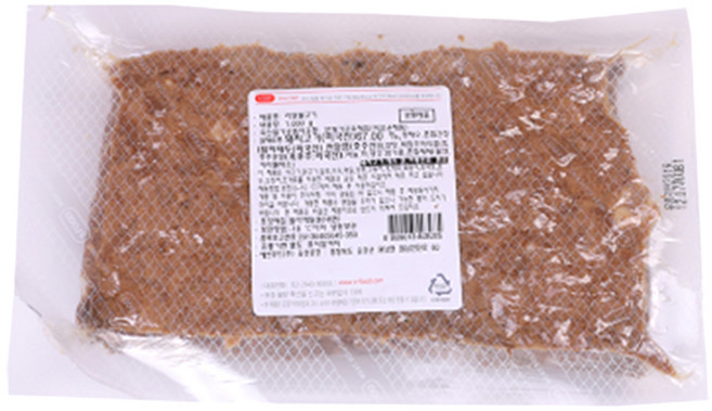 에쓰푸드 리얼불고기 1kg (냉동) 피자 타코 베이커리 샌드위치 용, 1개