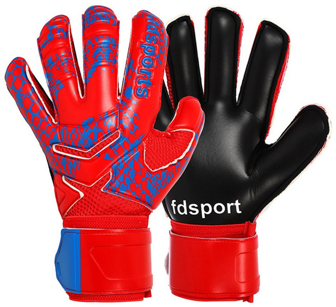 남성 여성 골키퍼 장갑 손가락 보호 두꺼운 라텍스 축구 저장 가드, size 8, red