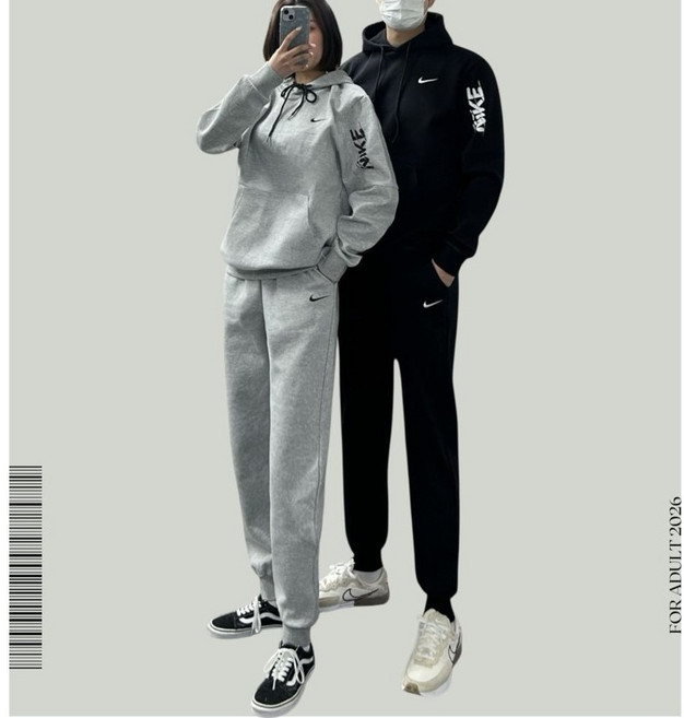 나이키 페인팅 후드 조거 세트 남여공용 커플 단체 AA