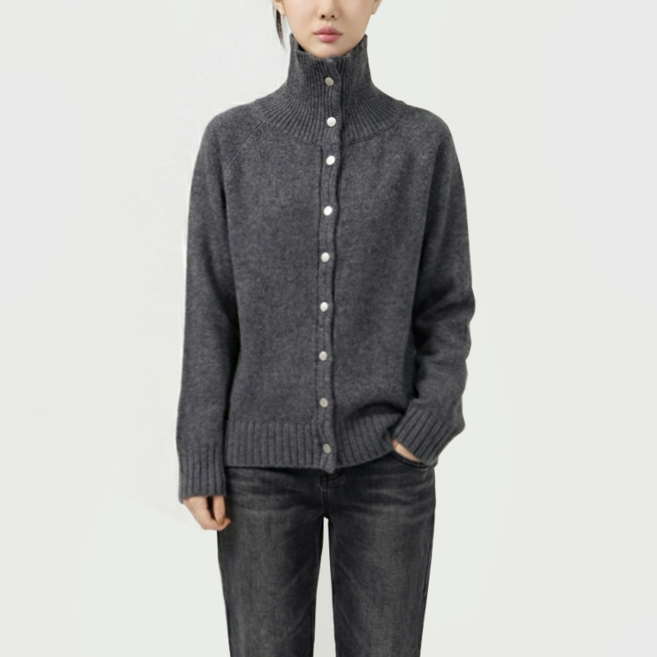 클레이스 데일리 하이넥 니트 가디건
