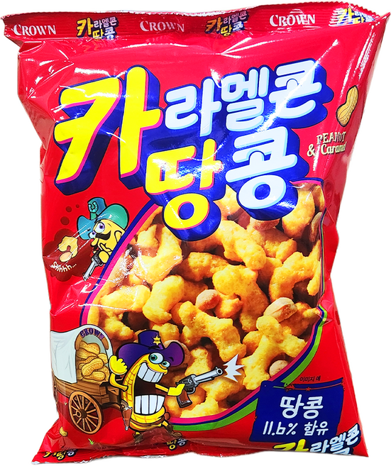 크라운 카라멜콘 땅콩, 150g, 8개