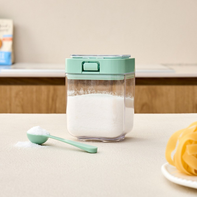 [모던하우스 인천점] 컬러키친 가벼운 원터치 스푼양념병 450ml 그린 -[KC0725013], 1개