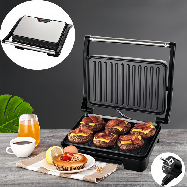 Mochae 샌드위치메이커 와플메이커 멀티 전기 그릴 가정용 양면 구이 토스터기 소형 햄버거 스테이크 아침 식사 기계