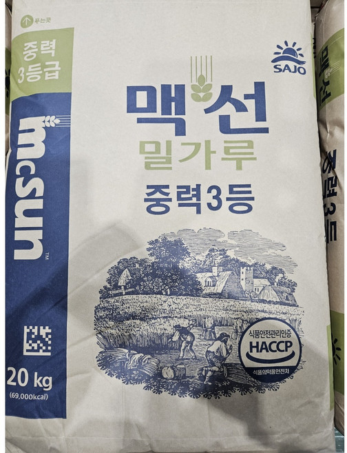 사조 동아원 맥선 중력 3등밀가루, 1개, 20kg