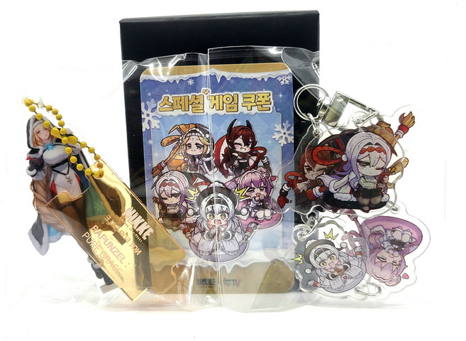 승리의 여신 니케 두찜 콜라보 C세트 라푼젤&줄줄이 키링 미개봉 쿠폰 포함 아크릴 스탠드, 1개