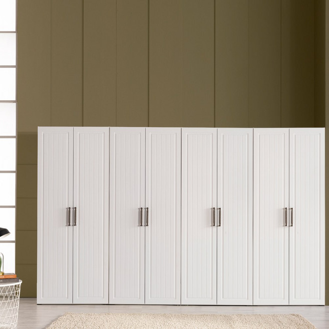 [전국무료배송] 사은품증정 12자 긴문장롱세트(4통) 넓이3240mm 양복장+이불장+긴옷장+선반장 안방가구 장농 수납가구, 상품04_슬림라인12자세트