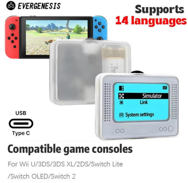 NFC Allmiibo 충전식 지능형 시뮬레이터 에뮬레이터 Nintendo Switch WiiU 3DS 게임 액세서리 용 범용 작가, 01 General language, 01 White, 1개