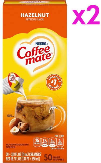 네슬레 커피메이트 헤이즐넛 액상 싱글 커피크리머 11ml 100개, 2개, 50개입