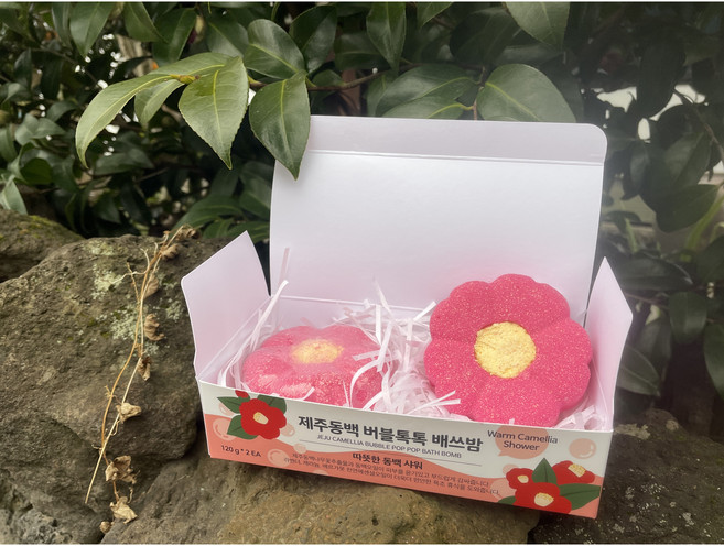 라라코스메틱 제주동백 배스밤 버블 입욕제 120 g, 120g, 2개