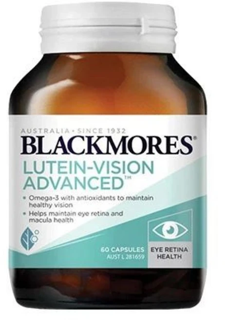[블랙모어스] 루테인 비젼 어드밴스 60캡슐 (눈영양제), 1개, 60정 - 쿠팡