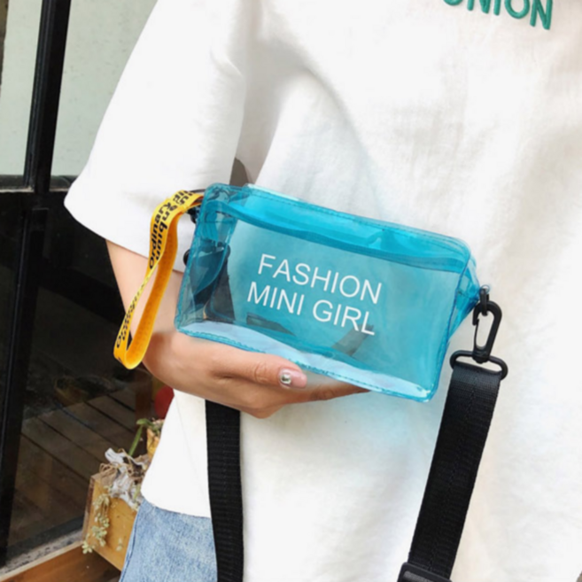 아리패션 투명 PVC 물놀이 비치 미니크로스백