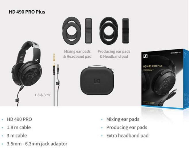 젠하이저 헤드폰, HD490 PRO Plus, 블랙