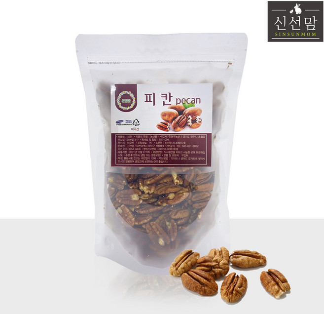 신선맘 피칸 최상급 최신통관 견과류, 500g, 2개, 500g