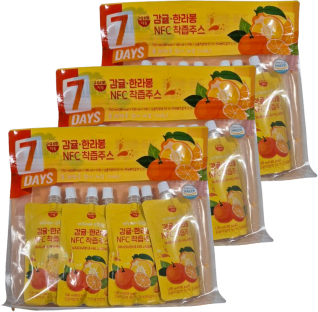 자임 감귤 한라봉 NFC 착즙주스, 21개, 100ml