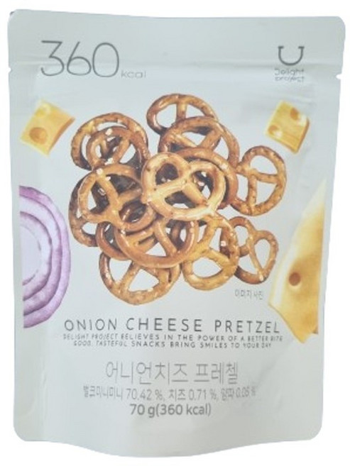 딜라이트 프로젝트 프레첼 스낵 70g | 어니언치즈, 3개