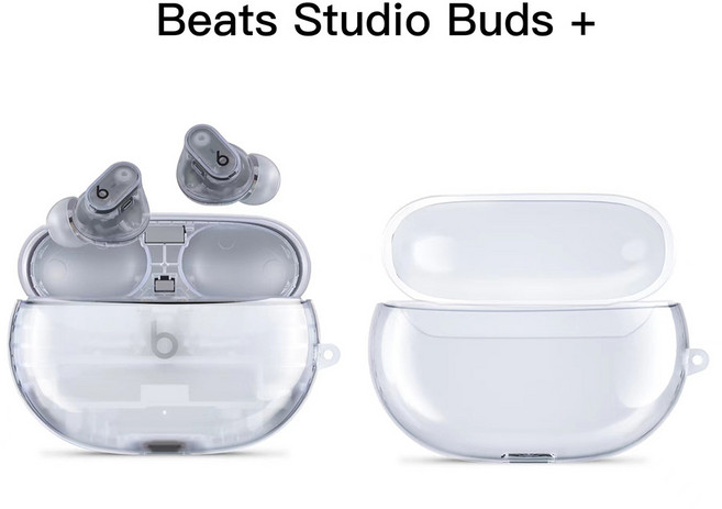 비츠 스튜디오 버즈 플러스 케이스 클리어 투명케이스 TPU beats studio buds plus case, 반짝블랙