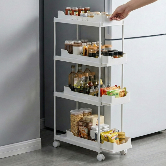 손네즈 슬라이딩 틈새트롤리, 화이트