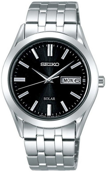 Seiko 精工 Sapphire Glass Solar男士金屬腕錶 SBPX083
