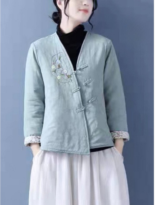 누빔 저고리 절복 패딩 봄 상의 법복 개화기 개량한복 꽃무늬 자수