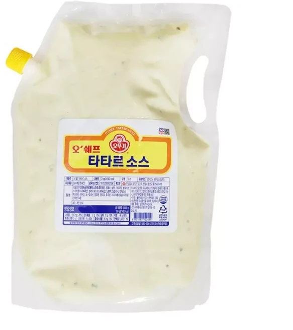 식당용 오쉐프 타타르드레싱 생선까스 소스 2kg 6개