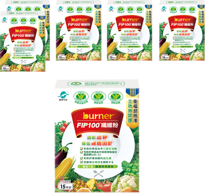 船井生醫 burner FIP100 纖維粉, 15包, 7g, 6盒