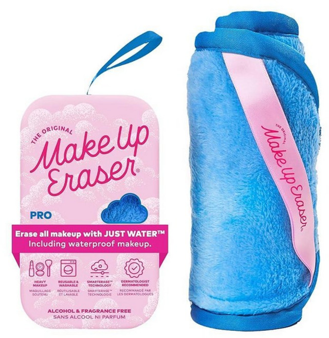 오리지널 MakeUp Eraser PRO 방수 마스카라 아이라이너 파운데이션 립스틱 자외선 차단제 등을 포함한 물만으로 모든 메이크업을 쉽게 제거할 수 있습니다 레오파드 1개입, Berry Blue